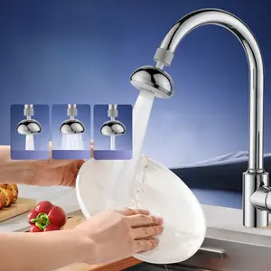 Kitchen Faucet Aerator — Wide-Coverage Spray, Splash-Proof Design, 360° Rotatable; 3-Mode Replacement Spray Head, Faucet Extender, Spray Attachment