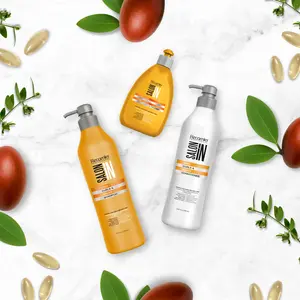 Curls & Waves 3 Piece Set – Shampoo + Conditioner 33.8 fl oz each + Leave On Treatment 10.01 fl oz – Definition, Hydration & Frizz Control with Jojoba Oil, Keratin & Biotin – Salt-Free, Cruelty-Free – Salon Results at Home