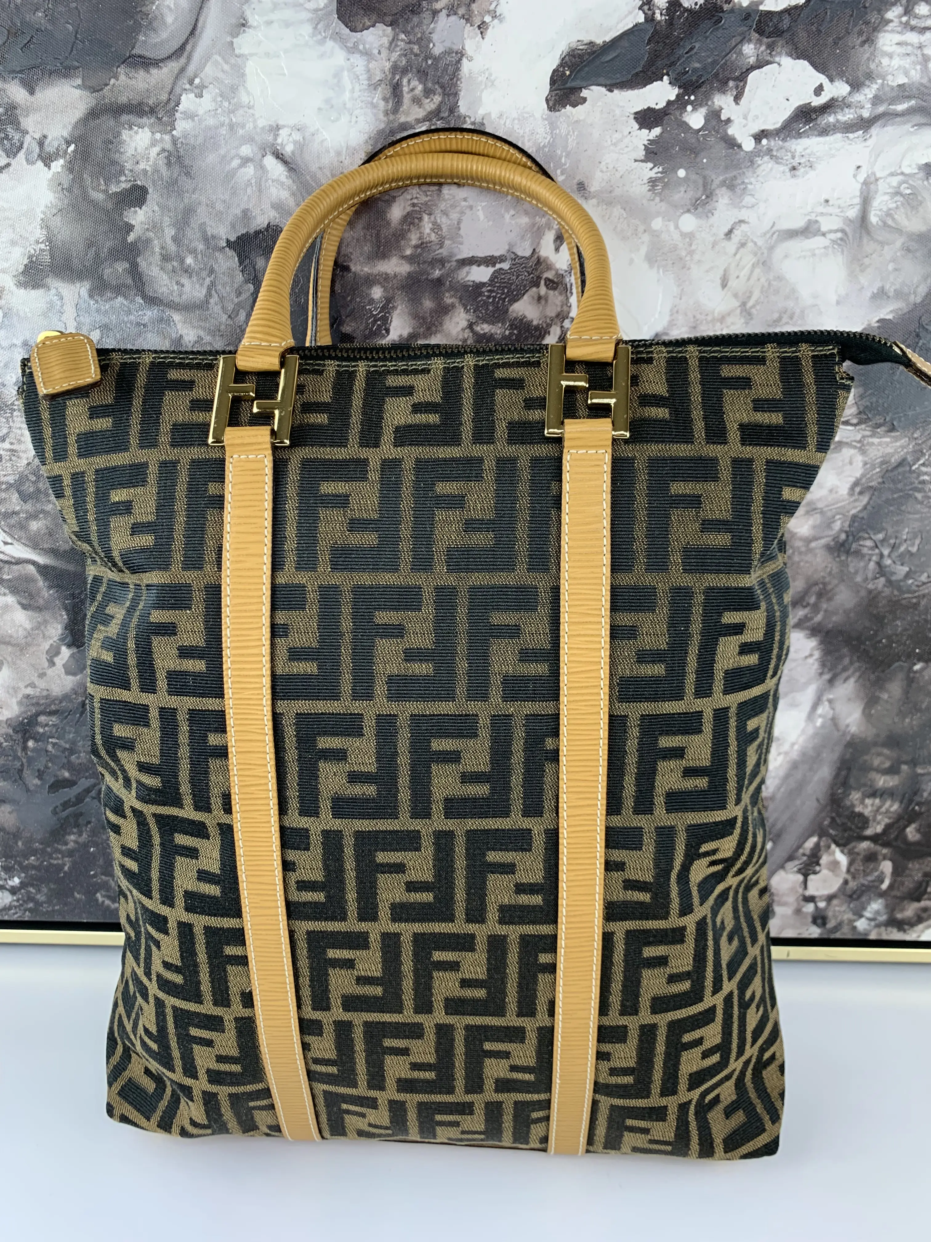 Pre-owned FENDI canvas tote bags Zucca Tote