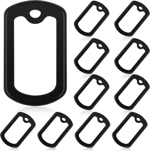 10 count Dog Tag Silicone Silencer Black Military Dog Tags Silencers for Authentic Military Id Tags Rubbers to Reduce Noise and Protect Tag