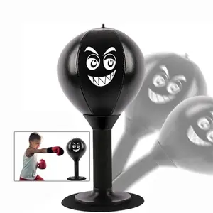 Desktop Punching Bag with Suction Base Boxing Ball, Ideal for Office Desk or Gym Exercise, Durable Inflatable Punching Machine
