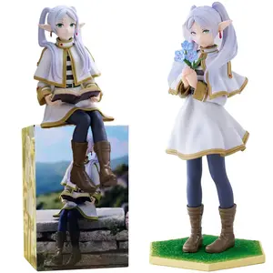 Frieren: Beyond Journey’s End Frieren Sitting with Book & Standing with Flowers Figure Collectible Anime PVC Figurine Display