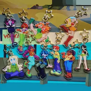 Total Drama Double Sided Glitter Keychains