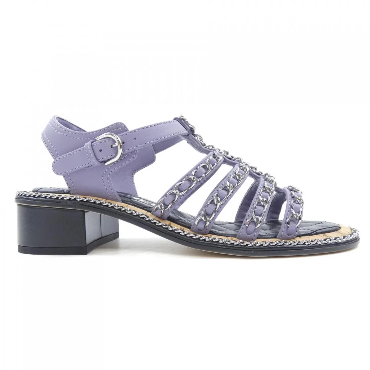 Pre-owned CHANEL Lambskin Small Leather Goods G45669X01000 Sandals