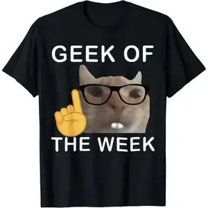 Hilarious Geek of the Week Shirt: Cat - Emoji Combo for Fun - loving American Guys
