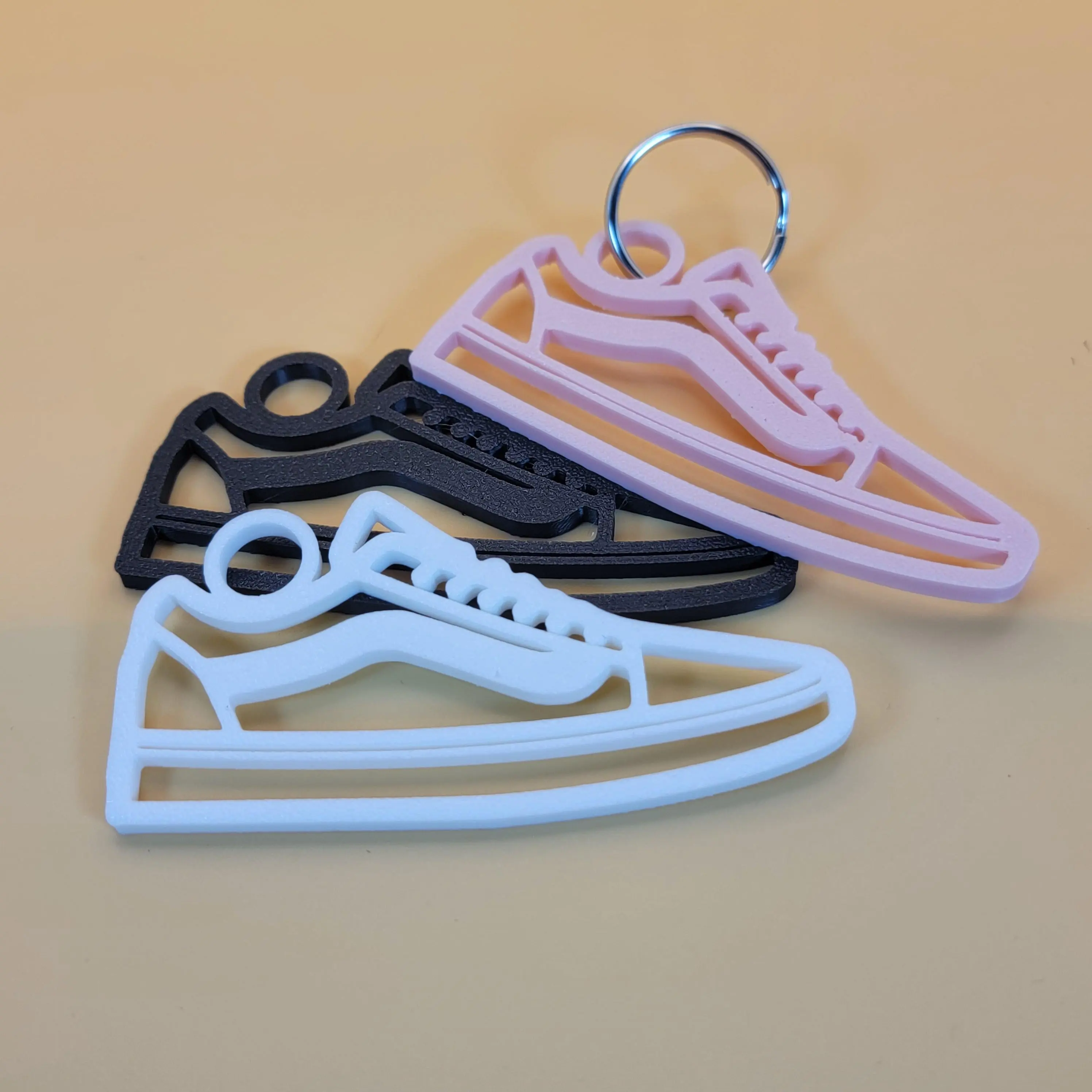 Vans Shoe Logo Keychain: 8 Color Options, Skater Style Gift