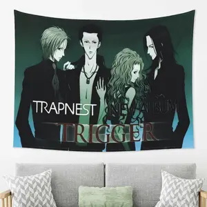 NANA Trapnest & TRAPNEST Style Anime Band Wall Tapestry Japanese Rock Music Aesthetic Backdrop Poster Hanging Cloth Art Bedroom Living Room Dorm Decor Room Decoration Fabric Banner