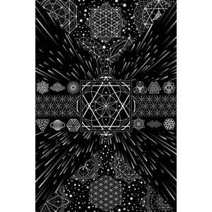 Into The FlowField — 40" x 60" UV-Reactive Tapestry