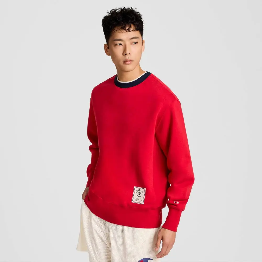 Champion Men's Double Ribbed Sweatshirt, Polyester, Spandex
