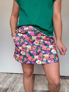 Navy Multi TeeTime Skort by Dear Scarlett