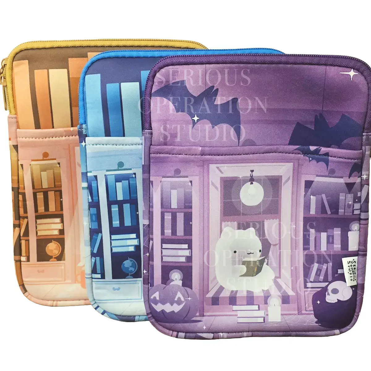 Cozy Nook Series Book + Tech Sleeve w/ Zipper & Front Pocket