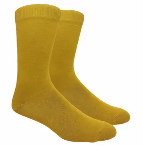 Solid Mustard Yellow Dress Socks