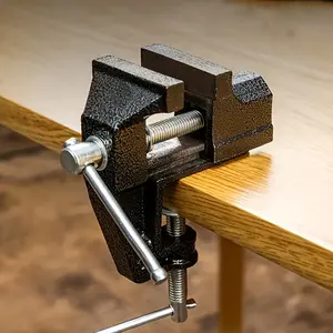 Mini Multifunctional Home Woodworking Table Vise, 12.2cm/4.8in Height, 11cm/4.33in Length, Compact Space-Saving Desktop Tool with Stable Clamping for Precision Tasks