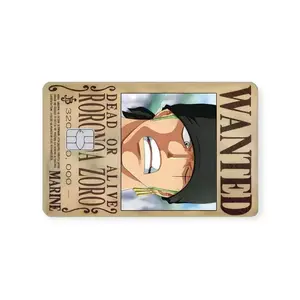 2 Pack Zoro Anime Small Chip Holographic Credit Card Skin Sticker, Vinyl Sticker
