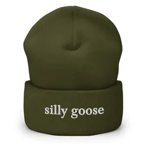 Silly Goose Embroidered Beanie Hat