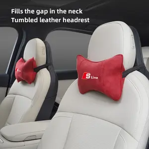 Car Seat Headrest Neck Pillow Support Protection Car Accessories Auto Accessories Interior For Audi S Line A7 A3 A6 S8 TTS S5 Q8 Q4 Q5 A8L Q7 SQ2 A5 A4 S4 S6 SQ5 S7 SQ7 Q6 SQ6 SQ8 S7 S3 A8 A1 Q2 Q3 e-tron