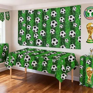 Football Theme Party Decoration, Background Wall Setup, New Football Party Supplies Pe, Fan Club Layout, Home Party Tablecloth Items