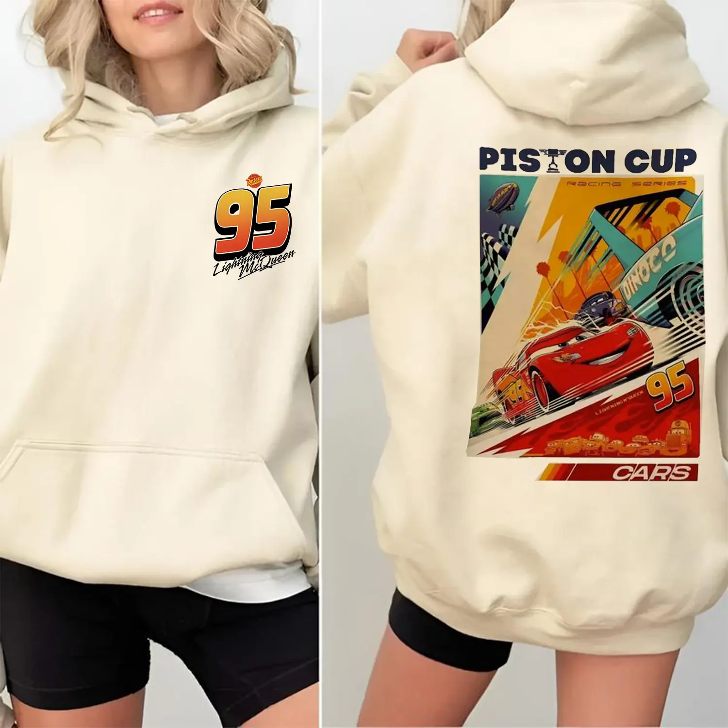 95 Lightningg Mcquen Hoodie 2 Sided, Unisex T-Shirt, Breathable Sweatshirt, T-Shirt For Men Women