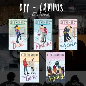 Off-Campus Complete 5-Book Paperback Set by Elle Kennedy – Hockey Romance Novel Series, The Deal, The Mistake, The Score, The Goal & The Legacy  Tên ngắn hơn