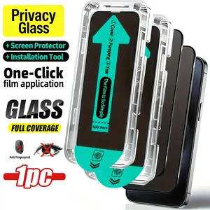 Privacy Screen Protector for iPhone 16/15/14 & Samsung S24 Anti-spy Tempered 9H Scratch Resistant Fingerprint Resistant Military-Grade Shatterproof Protection HD Clear Ultra