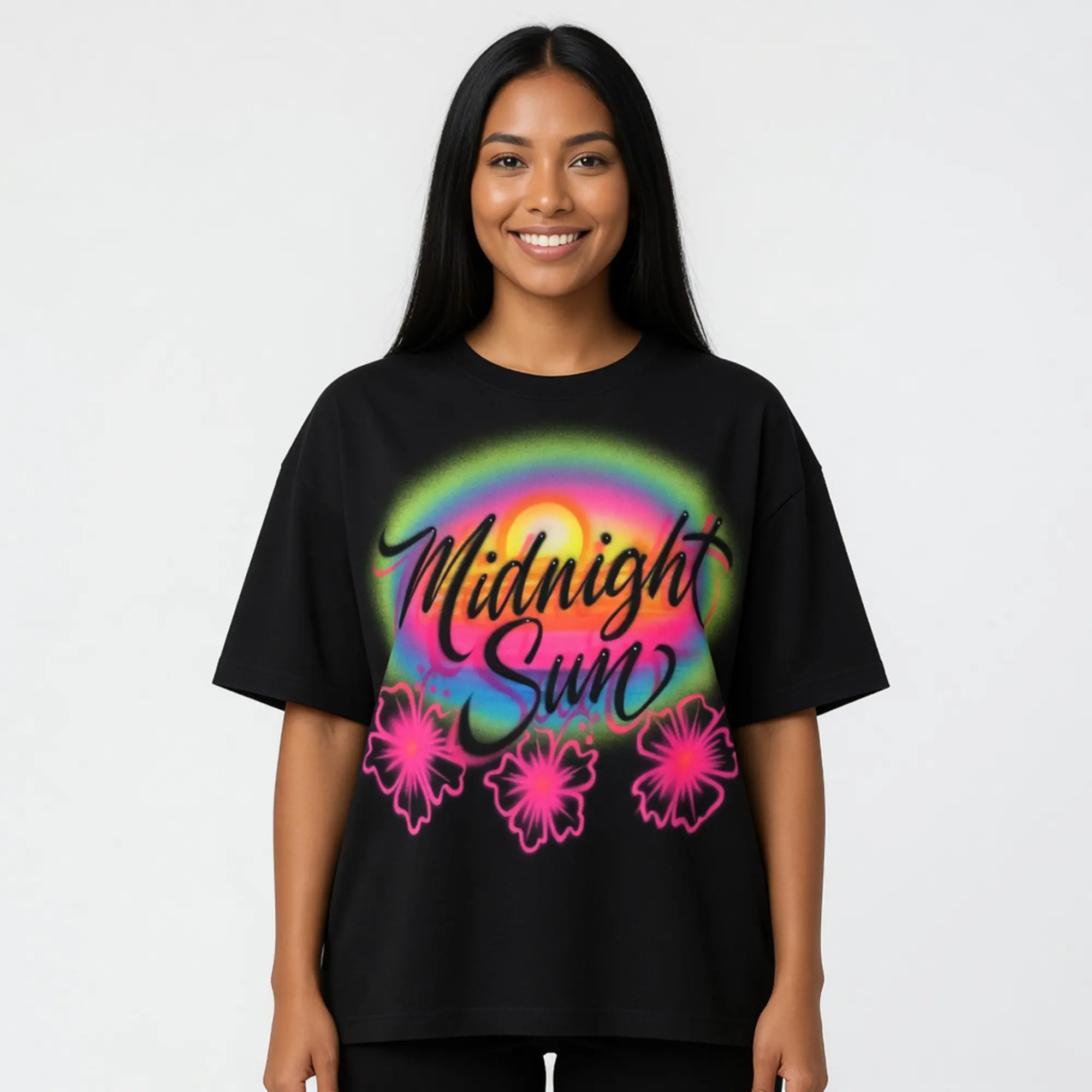 Airbrush Concert Shirt Vintage Y2K Festival Graphic Tee Retro Streetwear Unisex T-Shirt