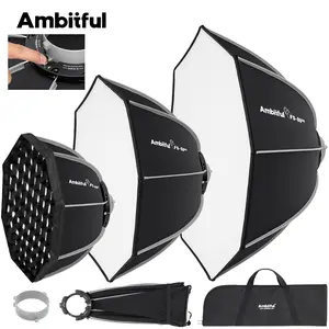 Ambitful Bowens Mount Softbox FSpro 31.4 inches / 80 cm octagonal softbox, equipped with diffuser / honeycomb grid / carrying bag, suitable for SMALLRIG for Neewer for Aputure, suitable for Godox