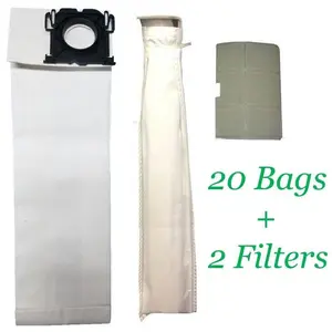 Casa Vacuums Replacement for Sebo, Windsor, Kenmore Service Box Vacuum Bag and Filter Kit. 20 Bags and 2 Filters (5300, 5301ER and 5143)