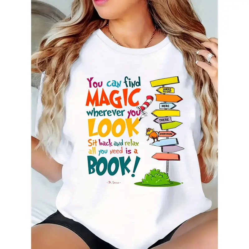 Dr. Seuss Shirt Reading Day Shirt, Oh The Places You Will Go When You Read shirt, Teacher Shirt, Cat In The Hat Shirt, Book Lovers Gift 210g
