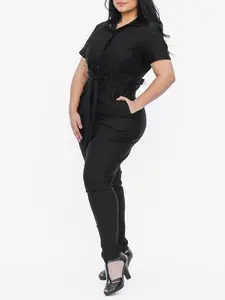 One Piece Long Black Play Suit