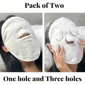 Reusable Hot and Cold Facial Steam Mask, Moisturizing Spa Treatment, Polyester, Non-Electric, No Battery, Ideal for Home and Salon Use