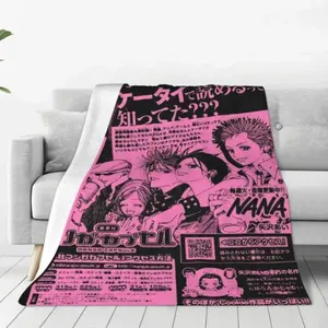 Nana Anime Throw Blanket Soft Plush Travel Blankets For Bedrooms,Living Rooms,Sofas,Offices.Classic Japanese Anime Blankets Father's Day Thanksgiving Valentine's Day holiday gifts for family and children