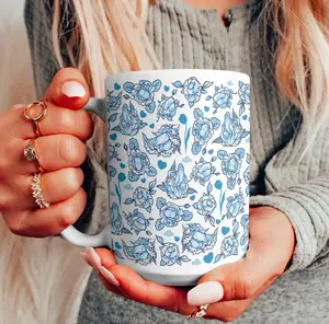 Floral Penis Mug Funny Adult Humor Gag Gift for Her Sexy Personalized Coffee Mug Durable Ceramic Birthday Gift for Friends USA Made Printed Mug	