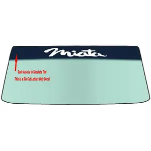 Fits A MAZDA MIATA Vehicle Custom Windshield Banner Graphic Die Cut Decal - Vinyl Application Tool Included