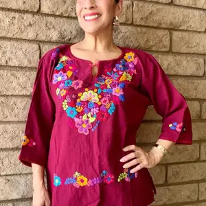 Blusas de $35 - Hand Embroidery blouse made in Mexico color style uniqueness artesanalmente