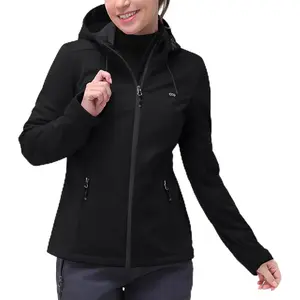 Women's Softshell Jacket with Hood Waterproof Lightweight Windbreaker Windproof Rain Shell Jacket for Outdoor Hiking