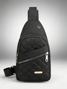 Women's Diamond Stitch Embroidered Chest Bag, Daily Sports Outdoor Small Quilted Crossbody Bag, Stylish and Functional Shoulder Bag