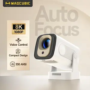 Magcubic Google Assistant HY310 Projector 330ANSI Auto Focus 8K Decode Native 1080P BT5.4 WIFI6 Android 14 Built-in Speaker Allwinner H726 180° Flexible 130"Screen 60Hz Reflash Home Cinema Mini Portable Projector Wireless Local Summervibes