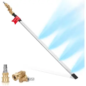 24" Radiator Wand Set - 1500PSI Stainless Dual/Air Radiator cleaner Cleaner/Pressure Washer Gun Adapter & Tips, Fit for Cars, Trucks, RV Radiators