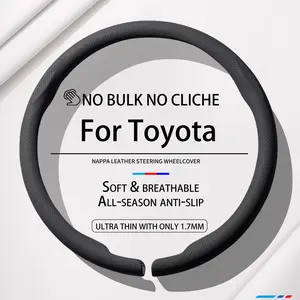 8D Breathable Steering Wheel Cover Fits Toyota RAV4 Camry Corolla Highlander, Anti-Slip Handle Protector, Cool Car Stuff for Men, 15" Auto Accessories