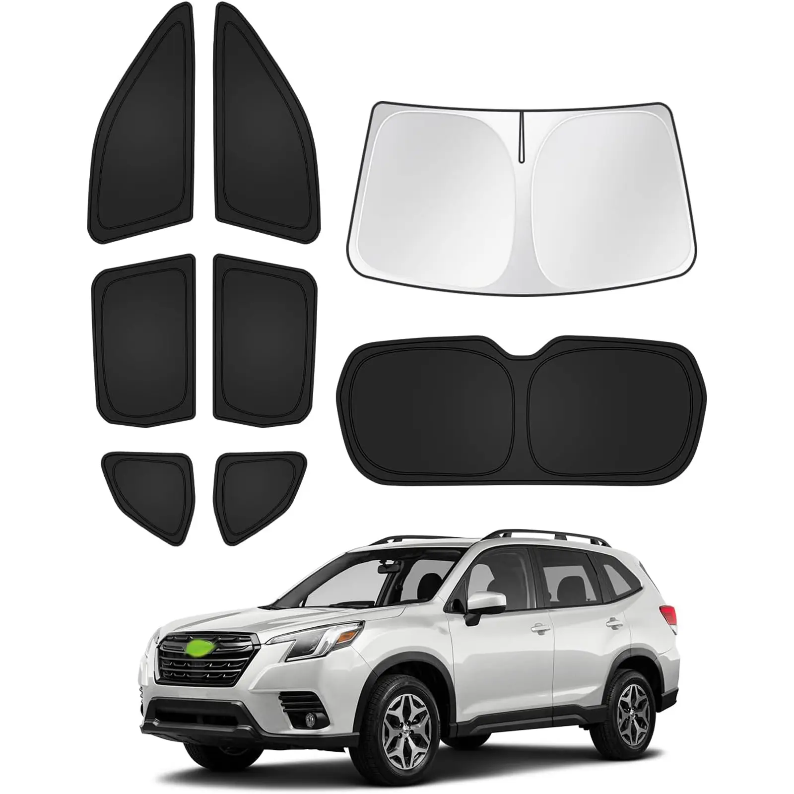 ‎Sunshades for 2025 2026 Subaru Forester Accessories Windshield Sun Shade Side Rear Window Shade Cover Sun Visor Shield Privacy Protection Keep Vehicle Cool Black 8PCS
