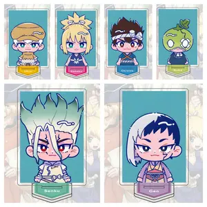 Dr.STONE 10cm Japan Anime Peripheral Ishigami Senkuu Acrylic Stand Figure Collectible Ornament Creative Birthday Gift key chain