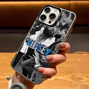 N-Nipsey RAPPER H-Hussle Phone Case For Apple 11 12 13 14 15 16Pro Max Plus Protect Plating Phone Cover