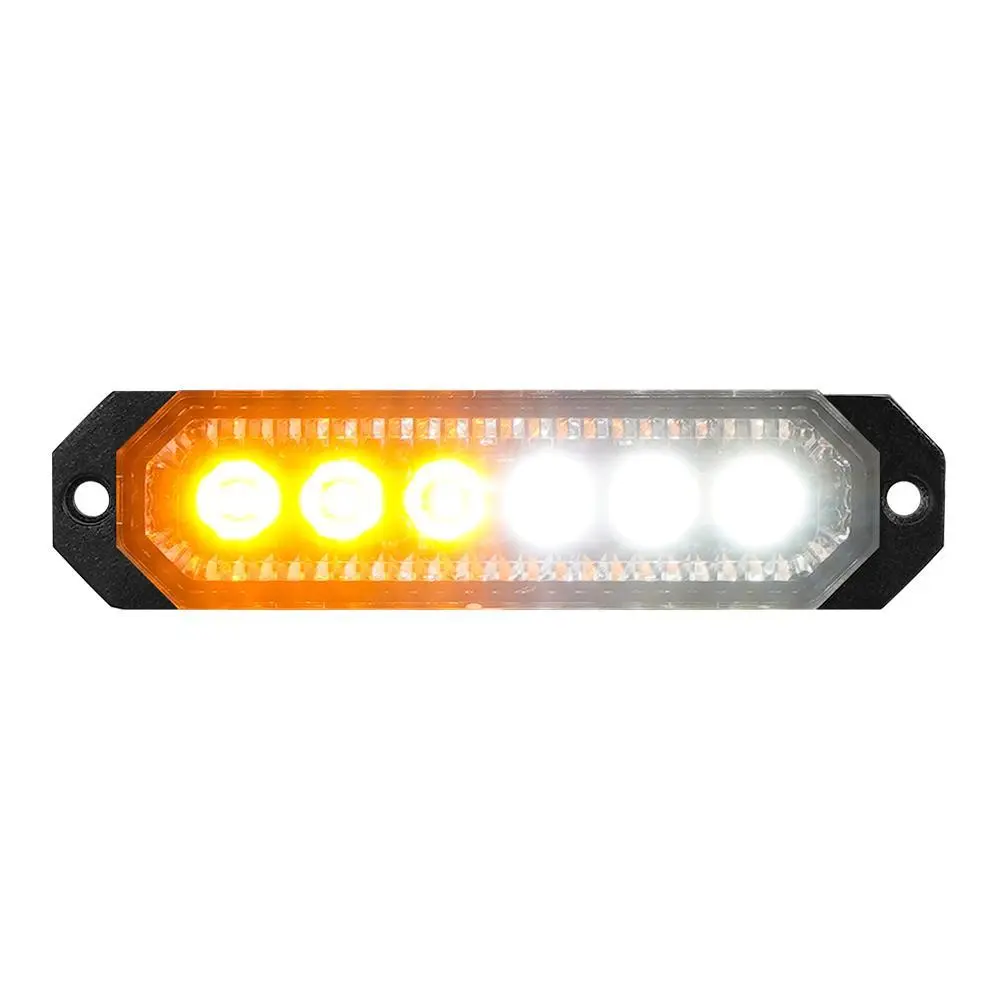 Amber White Sync Feature Ultra Slim Surface Mount Flashing Strobe Light for Truck Car Vehicle LED Mini Grille Light LED Work Light