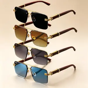 4-Piece Trendy Vintage Sunglasses for Men & Women – Unisex Retro Full Rim Eyewear, Oversized Round & Square Frames with Double Bridge, Lightweight Fashionable Glasses for Party, Casual & Everyday Wear