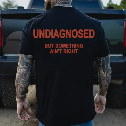 Undiagnosed But Something Ain't Right Printed Oversized Unisex Hoodie
