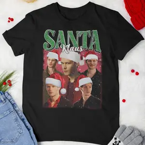 Santa Klaus  Christmas Vintage Shirt ,Klaus Mikaelson Shirt,Niklaus Mikaelson Shirt,Vampire Diaries Merch, Christmas Sweatshirt Cotton