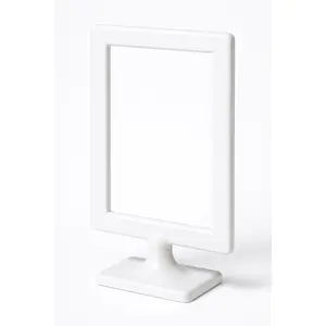 White Customizable 4"x6" Plastic Table Frame