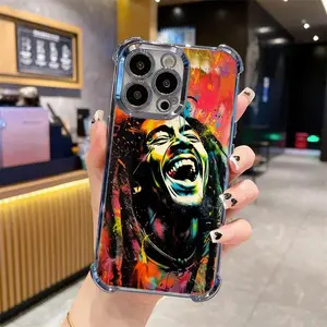 Bob Protective Four Comers Air Cushion Anti-drop CellPhone Case Clear BracketPhone Case for iPhone 16 15 14 13 12 Pro Max 15 14 Plus Four Corners Cases #BOB2