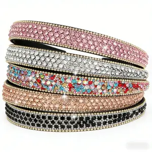 A Set of 5 Sparkling Rhinestone Headbands, Featuring Sequined Diamond Hair Additions, Perfect for a Sweet And Versatile Look, Comfortable And Non-Restrictive Headwear