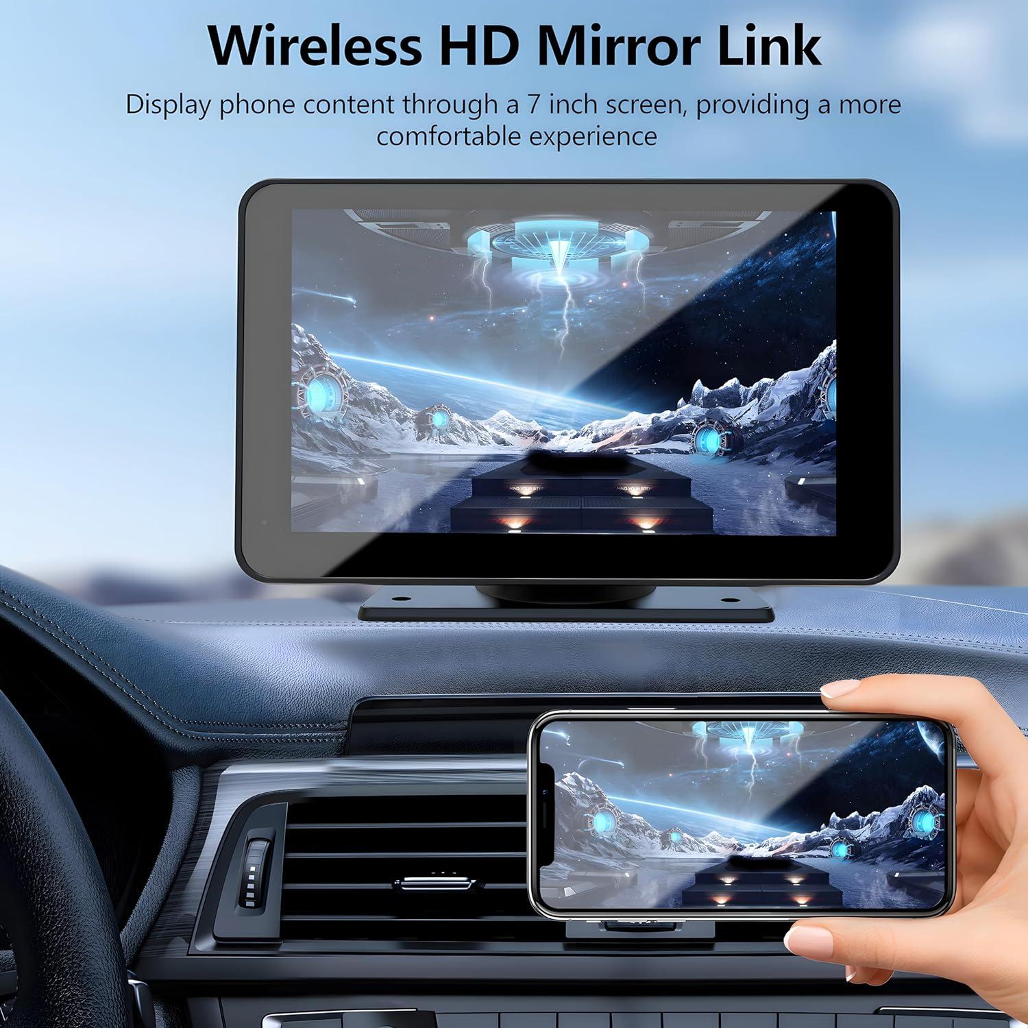 2025 Upgraded Wireless CarPlay Screen for Andriod & Iphone : The Ultimate Portable Car Play Adapter for Seamless In-Car